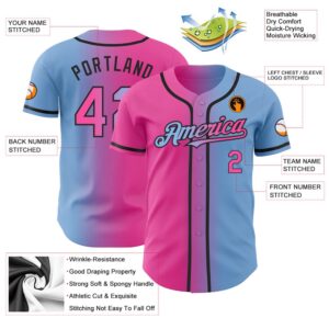 Light Blue Pink Black Authentic Gradient Fashion Baseball Jersey Custom Baseball Jersey Personalized Sport Jersey 2 yzjqmc.jpg