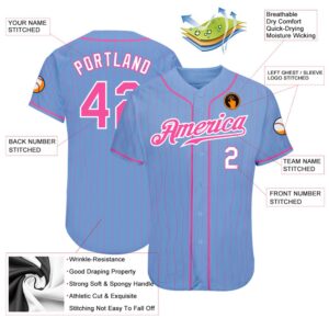 Light Blue Pink Pinstripe Pink White Authentic Baseball Jersey Custom Baseball Jersey Personalized Sport Jersey 2 wchtnc.jpg