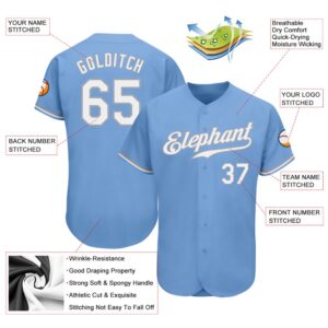 Light Blue White Gray Authentic Baseball Jersey Custom Baseball Jersey Personalized Sport Jersey 2 sdox3e.jpg