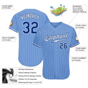Light Blue White Pinstripe Royal White Authentic Baseball Jersey Custom Baseball Jersey Personalized Sport Jersey 2 ckt967.jpg