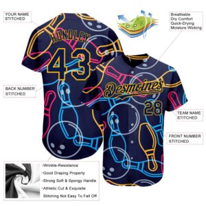 Navy Gold 3D Pattern Design Bowling Authentic Baseball Jersey Custom Baseball Jersey Personalized Sport Jersey 2 q6svg4.jpg