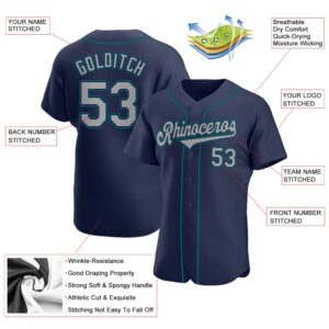 Navy Gray Teal Authentic Baseball Jersey Custom Baseball Jersey Personalized Sport Jersey 2 stzda5.jpg