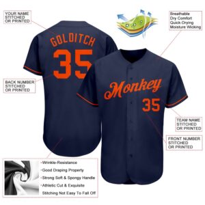 Navy Orange Authentic Baseball Jersey Custom Baseball Jersey Personalized Sport Jersey 2 y5u5c0.jpg