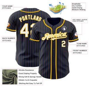 Navy Yellow Pinstripe White Authentic Baseball Jersey Custom Baseball Jersey Personalized Sport Jersey 2 yzuycy.jpg