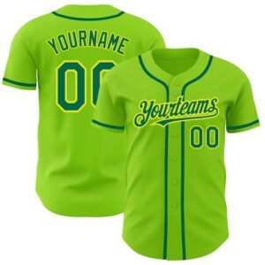 Neon Green Kelly Green-Neon Yellow Authentic Baseball&hellip;