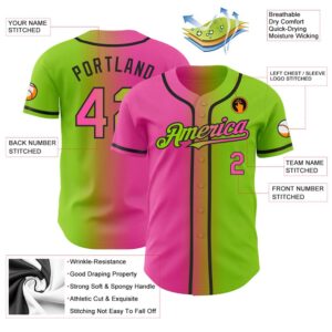 Neon Green Pink Black Authentic Gradient Fashion Baseball Jersey Custom Baseball Jersey Personalized Sport Jersey 2 wu3idu.jpg