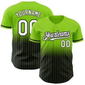 Neon Green Pinstripe White-Black Authentic Fade Fashion&hellip;