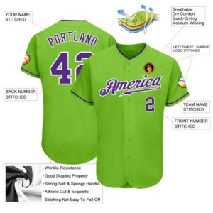 Neon Green Purple White Authentic Baseball Jersey Custom Baseball Jersey Personalized Sport Jersey 2 s96u4j.jpg
