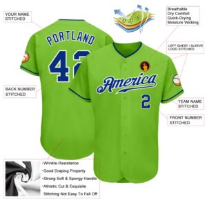 Neon Green Royal White Authentic Baseball Jersey Custom Baseball Jersey Personalized Sport Jersey 2 ubxeqk.jpg