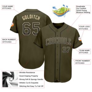 Olive Black Cream Authentic Drift Fashion Salute To Service Baseball Jersey Custom Baseball Jersey Personalized Sport Jersey 2 cvtlcv.jpg