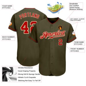 Olive Red Cream Authentic Salute To Service Baseball Jersey Custom Baseball Jersey Personalized Sport Jersey 2 mwdokc.jpg