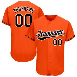 Orange Black-White Baseball Jersey, Custom Baseball Jersey,&hellip;