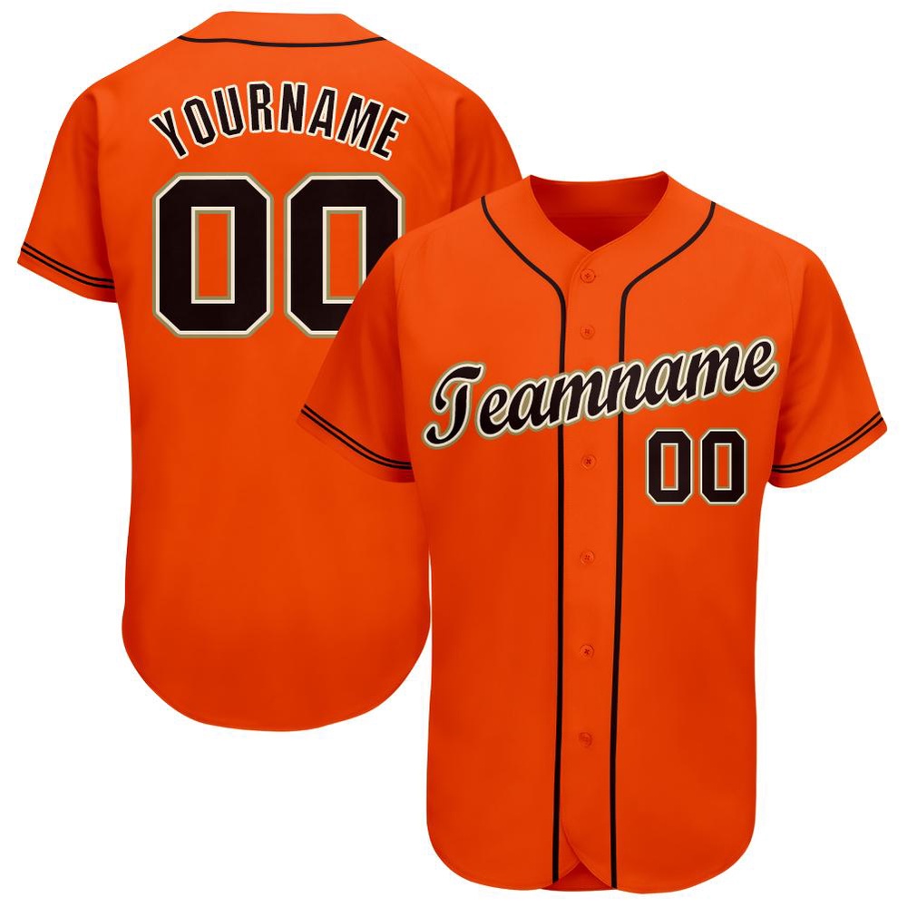Orange Black Cream-Old Gold Baseball Jersey, Custom Baseball Jersey, Personalized Sport Jersey Orange Black Cream-Old Gold Baseball Jersey, Custom Baseball Jersey, Personalized Sport Jersey