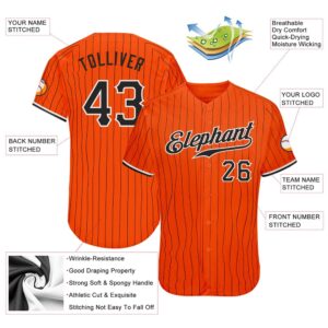 Orange Black Pinstripe Black White Authentic Baseball Jersey Custom Baseball Jersey Personalized Sport Jersey 2 dj7fsz.jpg