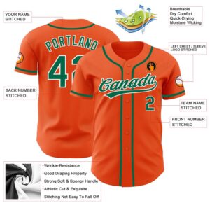 Orange Kelly Green White Authentic Baseball Jersey Custom Baseball Jersey Personalized Sport Jersey 2 m0deq0.jpg