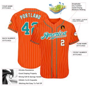 Orange White Pinstripe Teal White Authentic Baseball Jersey Custom Baseball Jersey Personalized Sport Jersey 2 prm8t9.jpg