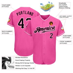Pink Black White Authentic Baseball Jersey Custom Baseball Jersey Personalized Sport Jersey 2 faefap.jpg