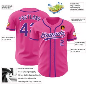 Pink Purple White Authentic Baseball Jersey Custom Baseball Jersey Personalized Sport Jersey 2 v3j9hh.jpg