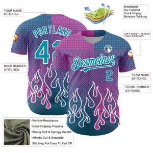 Pink Teal White 3D Pattern Design Flame Authentic Baseball Jersey Custom Baseball Jersey Personalized Sport Jersey 2 dnsa9v.jpg