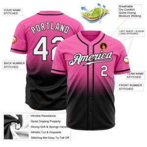 Pink White Black Authentic Fade Fashion Baseball Jersey Custom Baseball Jersey Personalized Sport Jersey 2 ysguy1.jpg