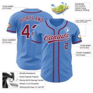 Powder Blue Crimson White Authentic Baseball Jersey Custom Baseball Jersey Personalized Sport Jersey 2 m1zsgx.jpg