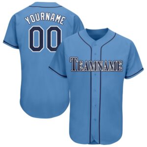 Powder Blue Navy-White Baseball Jersey, Custom Baseball…