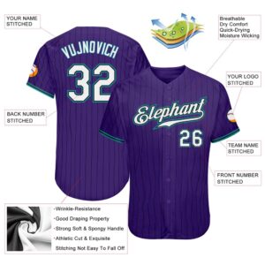 Purple Black Pinstripe White Teal Authentic Baseball Jersey Custom Baseball Jersey Personalized Sport Jersey 2 tf2tng.jpg