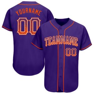 Purple Orange-White Authentic Drift Fashion Baseball Jersey,…