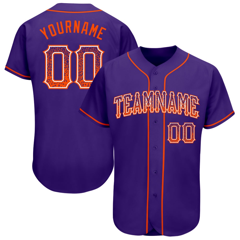 Purple Orange-White Authentic Drift Fashion Baseball Jersey, Custom Baseball Jersey, Personalized Sport Jersey Purple Orange-White Authentic Drift Fashion Baseball Jersey, Custom Baseball Jersey, Personalized Sport Jersey