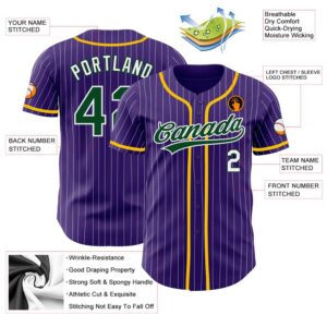 Purple White Pinstripe Green Authentic Baseball Jersey Custom Baseball Jersey Personalized Sport Jersey 2 i1mgnj.jpg