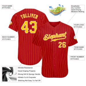 Red Gold Pinstripe Gold White Authentic Baseball Jersey Custom Baseball Jersey Personalized Sport Jersey 2 rd1c8i.jpg