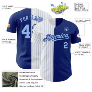 Royal White Light Blue Pinstripe Authentic Split Fashion Baseball Jersey Custom Baseball Jersey Personalized Sport Jersey 2 bsd3dq.jpg