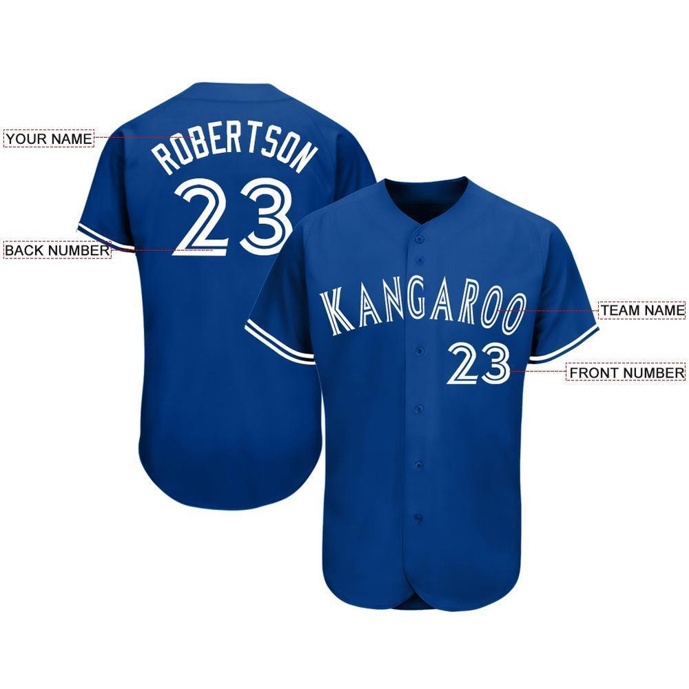 Royal White Baseball Jersey, Custom Baseball Jersey, Personalized Sport Jersey