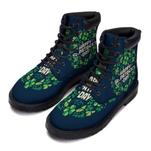 St. Patrick’s Day Green Clover Print Boots,…