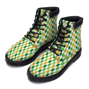 St. Patrick’s Day Irish Checkered Print Boots,…