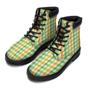 St. Patrick’s Day Plaid Print Boots, St…