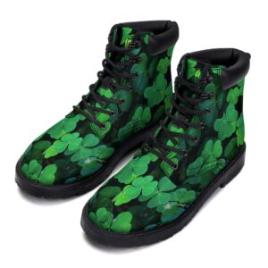 St. Patrick’s Day Shamrock Clover Print Boots,…