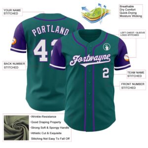 Teal White Purple Authentic Two Tone Baseball Jersey Custom Baseball Jersey Personalized Sport Jersey 2 prf9kc.jpg