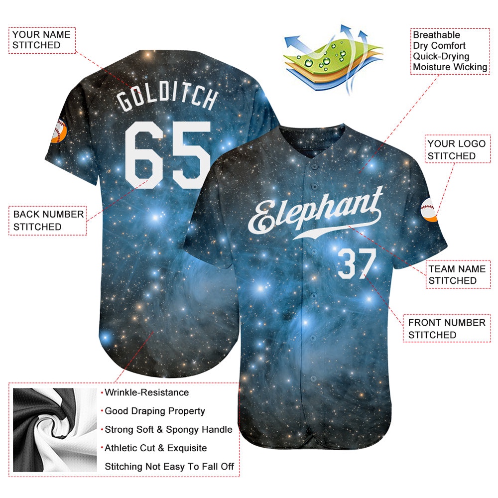 Tie Dye White-Black 3D Authentic Baseball Jersey, Custom Baseball Jersey, Personalized Sport Jersey