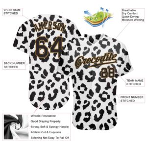 White Black Old Gold 3D Pattern Design Leopard Authentic Baseball Jersey Custom Baseball Jersey Personalized Sport Jersey 2 ljjkka.jpg