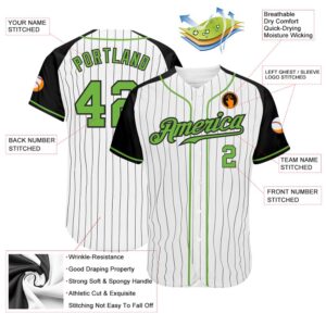 White Black Pinstripe Neon Green Black Authentic Raglan Sleeves Baseball Jersey Custom Baseball Jersey Personalized Sport Jersey 2 fkb0wh.jpg