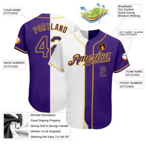 White Purple Gold Authentic Split Fashion Baseball Jersey Custom Baseball Jersey Personalized Sport Jersey 2 ppgbsa.jpg
