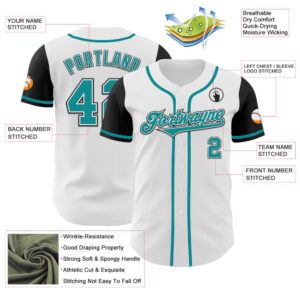 White Teal Black Authentic Two Tone Baseball Jersey Custom Baseball Jersey Personalized Sport Jersey 2 cq7x1q.jpg