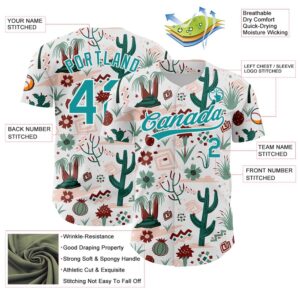 White Teal 3D Pattern Design Cactus Festival Authentic Baseball Jersey Custom Baseball Jersey Personalized Sport Jersey 2 xcllvo.jpg