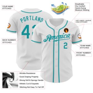 White Teal Authentic Baseball Jersey Custom Baseball Jersey Personalized Sport Jersey 2 so6gw3.jpg