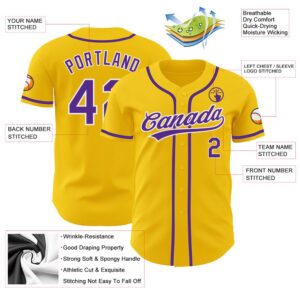 Yellow Purple White Authentic Baseball Jersey Custom Baseball Jersey Personalized Sport Jersey 2 zv0d5i.jpg