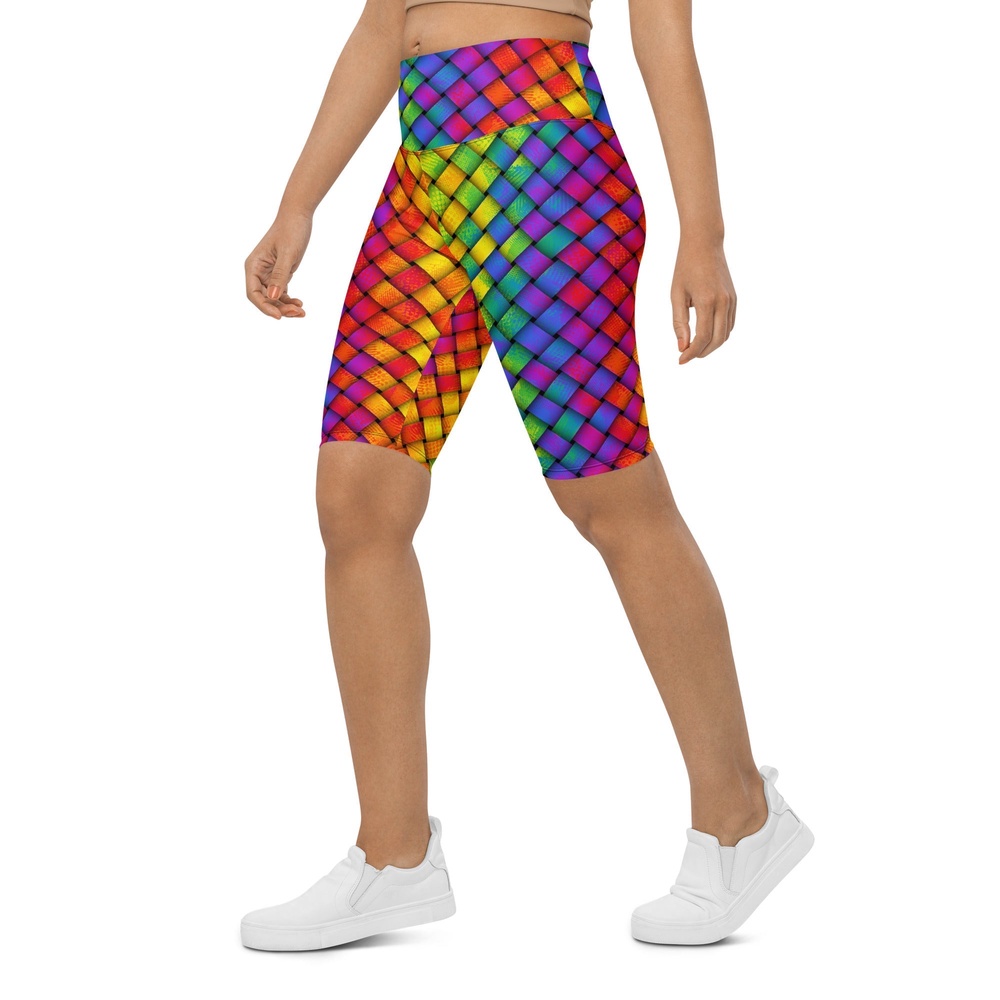 3D Rainbow Pattern Biker Shorts, Biker Shorts For Mom, Shorts Mother’s Day, Mother Day Gift