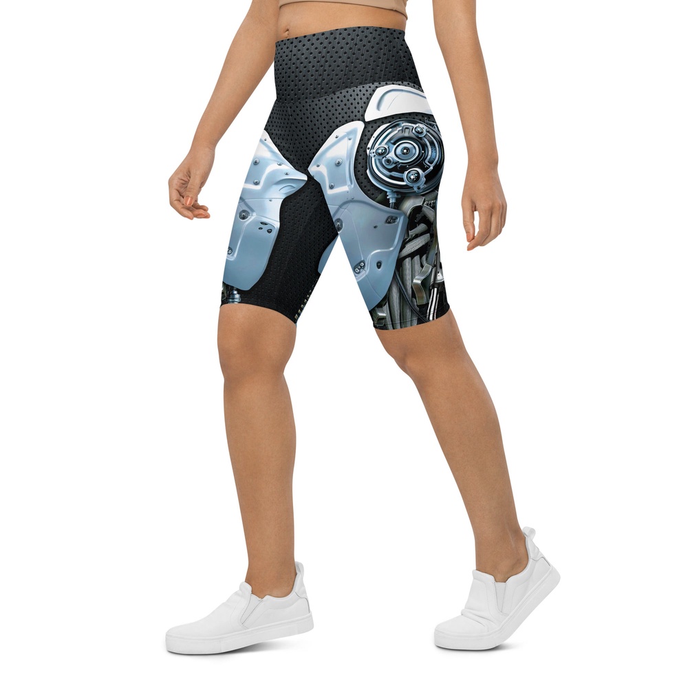 3D Robotic Biker Shorts, Biker Shorts For Mom, Shorts Mother’s Day, Mother Day Gift