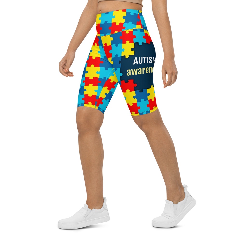 Autism Awareness Biker Shorts, Biker Shorts For Mom, Shorts Mother’s Day, Mother Day Gift