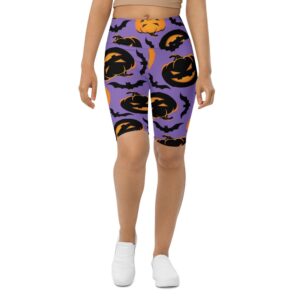 Bats and Jack O’Lanterns Biker Shorts, Biker…